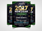 New Year Party Invitation Flyer Template PSD :  