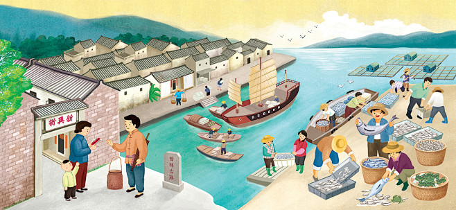 佛山深潮誌潮汕小食主题餐厅墙画-古田路9...