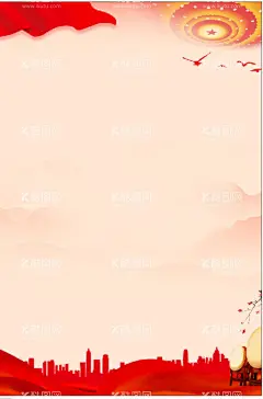 红色背景  - 源文件下载【酷图网】党建,城市剪影,广告设计,广告,背景,古风,