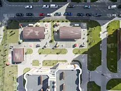 儿童游乐场，俯视图