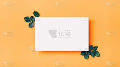 贺卡白纸留下橙色的背景