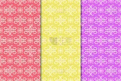 明亮的花套观赏性无缝图案