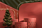 merry-christmas-event-product-display-podium-with-decoration-background-3d-rendering