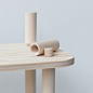 A Modular Shelving System That Relies on Threaded Wooden Rods - Core77 : TS1 is a modular shelving system that relies on threaded wooden rods. The shelves in between the rods are held firmly using bolted joints. The threading process involving a CNC route