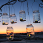 Mason Jar Lanterns 6 Clear Party Luminaries by treasureagain - wanelo  这张够清楚了 可以DIY铁艺玻璃蜡烛灯了~