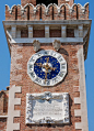 Arsenale Tower Clock in old Venice