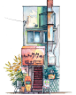 日本动画师Mateusz Urbanowicz用水彩描绘的东京街头 - 灵感日报 :   Mateusz Urbanowicz又来啦，我们之前报道过了该帅男的两个系列作品《单车男孩》和《…