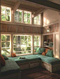 木屋森林现代风格飘窗效果图