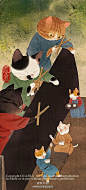 #畫猫·梦唐# 终于熬到周五啦！网瘾老人说今晚带我们去看露天电影