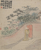 树阴叩门悄不应，岂是寻常粥饮僧。今日重来空手立，看山昨失一枝藤。
（金农  图）