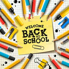 欢迎回到学校。开学第一天，矢量插图。