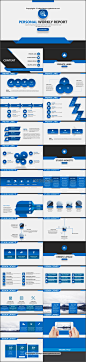 【给力PPT】简约蓝色半立体商务通用模板PPT模板 #排版# #色彩#