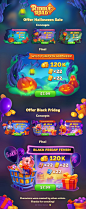 gameart UI offers Halloween BlackFriday 2D cgpaintinig