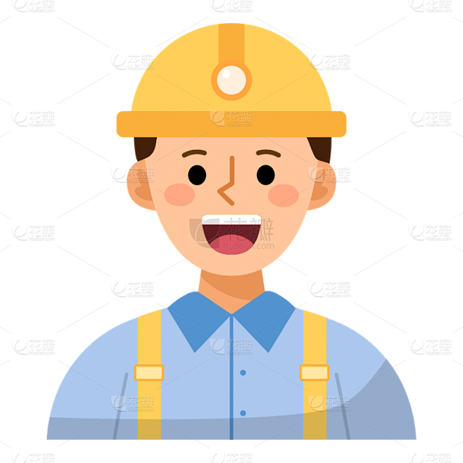 ICON-人物头像元素-工人