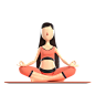 冥想 3D 插图