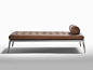 Chesterfield upholstered leather day bed MAGI - FLEXFORM