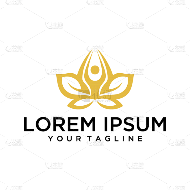 lotus logo and yoga ...