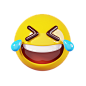 Laughing With Tears Emoji 3D Illustration