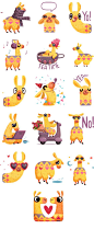 Hipster Llama iOS10 Sticker Pack on Behance: 