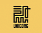 Unicorg字体设计  字体设计 独角兽 艺术字 线条 迷宫 抽象