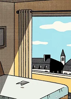 这组略带漫画风格的插画一看便知来自日本插画家，没错Takeuma的作品看似简单轻松，有时内容看似平常却在某些细节处充满了荒诞与幽默。#求是爱设计# ​​​​