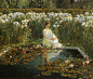 Lilies, 1910 - Childe Hassam : Lilies, 1910 by Childe Hassam. Impressionism. landscape
