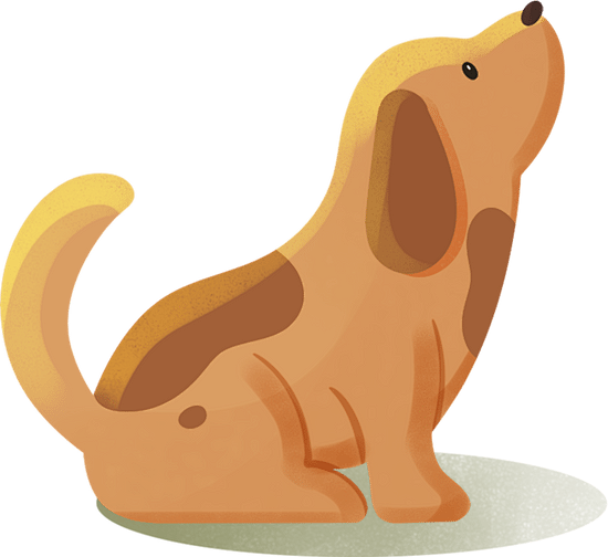 夏季节气小场景人物插画-中华田园犬