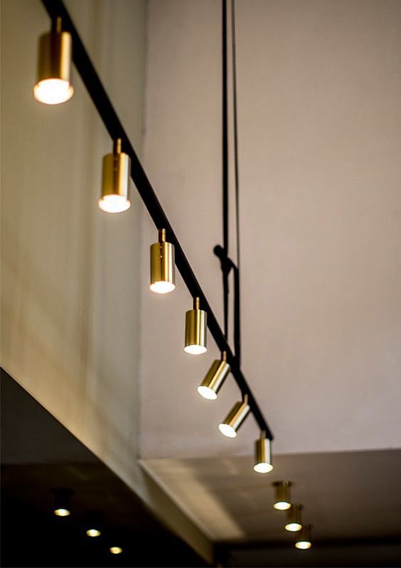 brass track lights: 