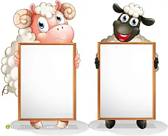 可爱小羊羊年插画 