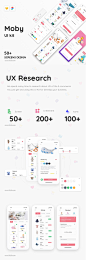 50+ Screen Moby UI Kit - 婴儿电子商务应用程序，Moby电子商务App Ui Kit_UI集合_乐分享素材网_psd素材_平面素材_png素材_免费素材_素材共享平台