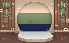 日本色调裙房，最小裙房几何。3d渲染