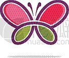 butterfly colorful ornamental logo template
