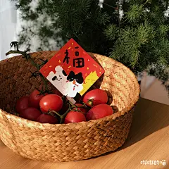 啾啾的喵原创猫主题插画对联卡通春联喜庆春节过年福字装饰礼物-淘宝网