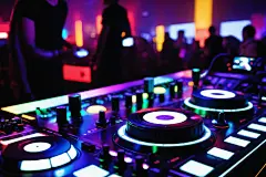 音频调节音乐节舞台调音台摄影图