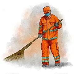 五一劳动节清洁工人水彩画高清模板免费下载-趣麦麦图