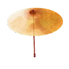 中国古风油纸伞卡通手绘油纸伞雨伞