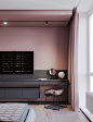 A Striking Example Of Interior Design Using Pink & Grey : Pink and grey decor elements work in smooth harmony together. Take this modern apartment for example. A grey and pink kitchen, pink bedroom accent walls, and even some highly unusual pink bathr