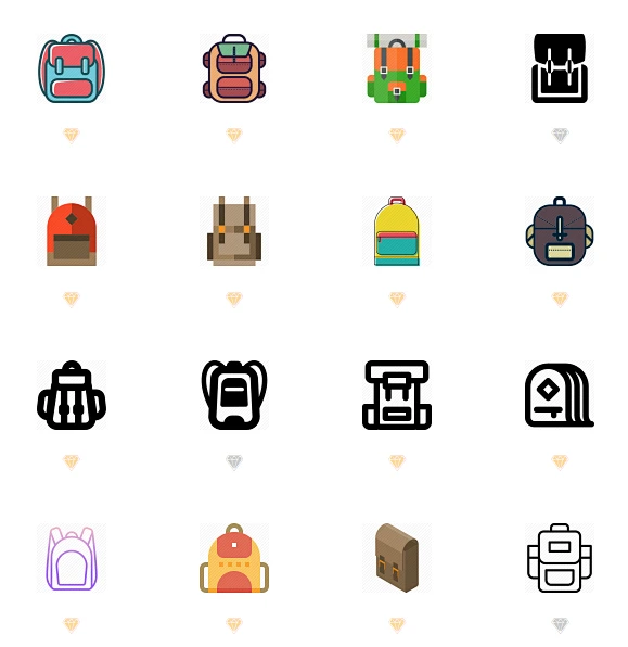 背包 寻图标 icon.52112.com-花瓣网