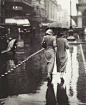 Women walking in the rain, Paris, 1934