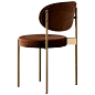 430 Chair in Brown Velvet by Verner Panton