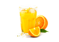 橙汁  玻璃杯  png