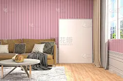 模拟海报框架在室内背景。三维演示