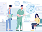 DNA Test illustration illustrator lab patient corona covid test covid dna test test dna nurse doctor design illustration