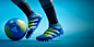 Pro:Direct Soccer - adidas ACE16+ Pure Control Football Boot, Shock Blue, Semi Solar Slime, White