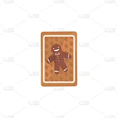 圣诞卡,姜饼男人,生姜,可爱的,传统,贺卡,背景分离,蛋糕,面包,食品