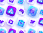 Purple & Blue App Icon Exploration : Hi Dribbblers, 

Here is my app icon exploration! The color is so relaxation so I do really enjoyed while I made the Icons :D

- - - - - - - - - - - - - - - -

Do you have a project you’d like to c...