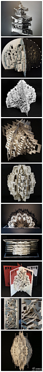 剪出来的建筑。阿姆斯特丹艺术家 Ingrid Siliakus 用剪纸创作了许多拥有丰富细节的建筑， 每个作品都呈现立体结构，部分还做成了立体书形式，翻看就能看到