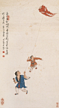 【画家溥儒的作品 ---- 婴戏图】
溥儒(1895-1963)，满族，北京人。现代国画大师，出身清皇族，姓爱新觉罗，字心畲，又号羲皇上人﹑西山逸士。曾留学德国，笃嗜诗文、书画，皆有成就。画工山水、兼擅人物、花卉及书法，昔时与张大千有“南张北溥”之誉，又与吴湖帆并称“南吴北溥”。