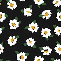 抽象色块矢量花卉无缝底纹