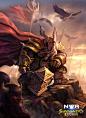 NWA给游戏《Summoner's <wbr>Legion <wbr>》做的插图，矮人、精灵、萨满等各大种族齐聚一堂。